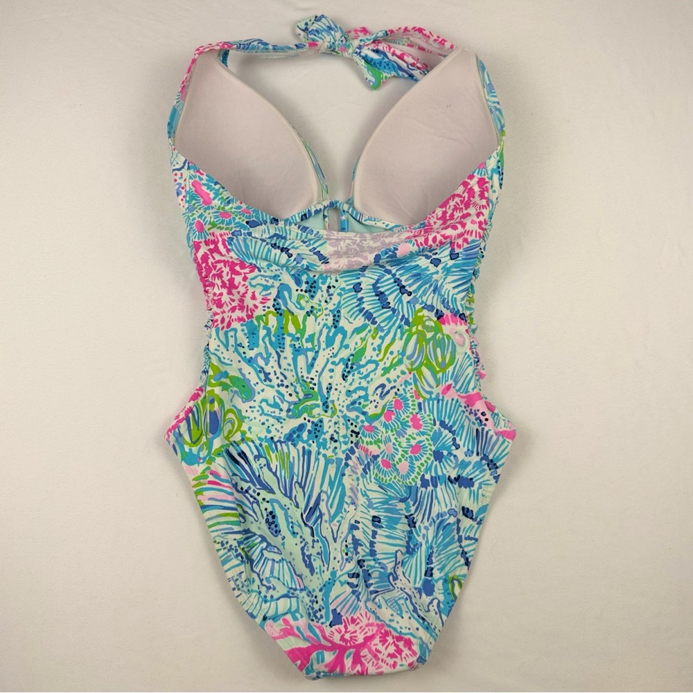 Lilly Pulitzer Lanai Halter One-Piece Swimsuit in Sink or Swim Size 4 EUC - Picture 4 of 14